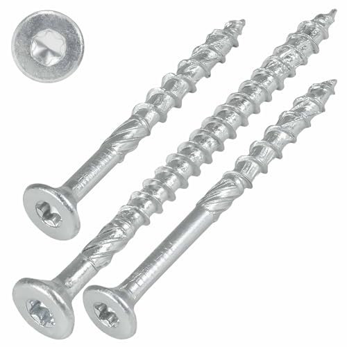 SCREW REBEL Holzschrauben 4,0 x 60 mm, 250 Stück, hell verzinkt - Universalschraube mit Doppelspiralgewinde, Spanplattenschraube mit TX20 Antrieb und ETA Zulassung