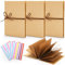 Hacaroa 4 Stück 15 x 20 cm Akkordeon Scrapbook, Hardcover Kraftpapier Fotoalben, Dehnbare Faltende Fotosammlung DIY Handgemachte Abenteuer Buch für Hochzeit, Abschluss, Valentinstag