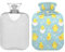 ZZXXB Wärmflasche mit Fleece-Bezug, PVC, 1 Liter