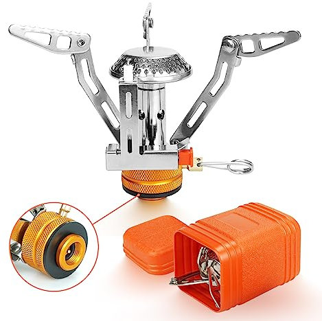 LAMTOR Backpacking Stove Portable, 3000W Pocket Rocket Camping Stove with Carry Box, Outdoor Camping Gas Stove for Cooking, Picnic, Camping, Hiking, Trekking, BBQ