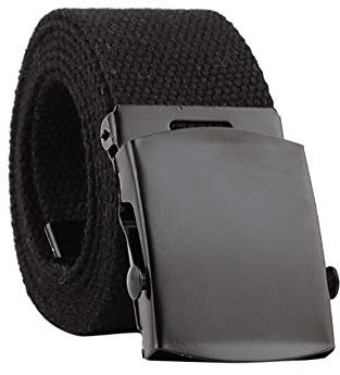 Gürtel Hebel Leinwand Automatische Mode Männer Frauen Nylon Gürtel Fans Schnalle Gürtel Komfort Clip Gürtel, Schwarz , Einheitsgröße