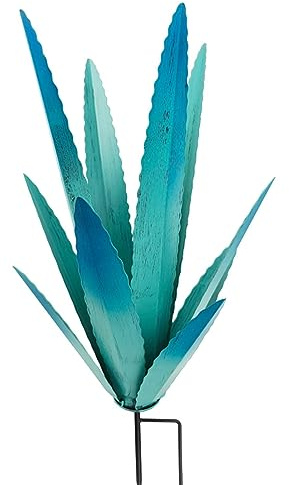 Rurunklee Tequila Rustikale Skulptur, 45 cm, -Metall-Agavenpflanze, Heimdekoration, rustikale handbemalte Metall-Agave, Gartenornamente, Outdoor-Dekoration, Figuren, Haus, Hof, Dekorationen,