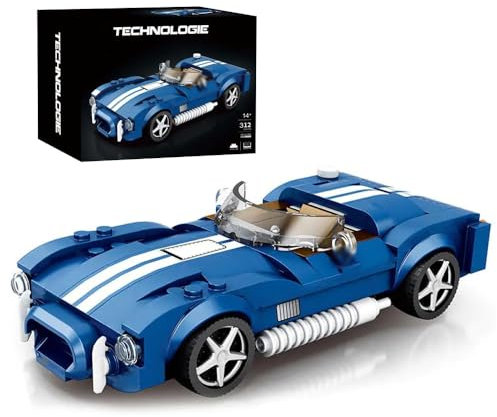 Technic Sports Car Building Block Kit for Cobra S, 312 PCS Technic Racing Car Model Building Set, SuperCar Building Brick, Vehicle Construction Toys Gifts for Adults