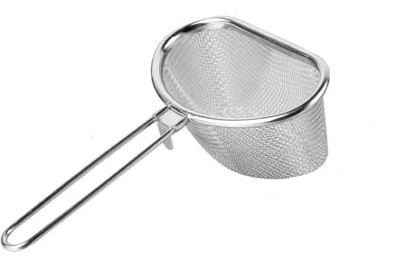 Pasta Strainer Basket, Food Grade Stainless Steel Fine Mesh Pasta Strainer Basket with Long Handle, Colander Sieve with Hook Suspension Design, for Cooking Noodles and Hot Pot (Transverse Handle)