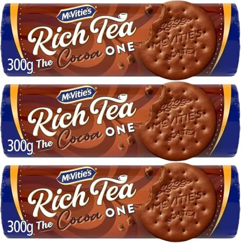 Biscuit Bundle With Mcvities Rich Tea Cocoa Biscuits 300g (3 Pack)