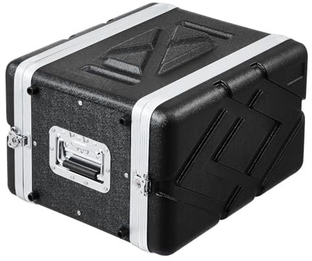VEVOR 6U-Rack-Gehäuse, 362mm Tiefe, Server-Rack-Schrank mit ABS-Konstruktionsgriff, Butterfly-Drehverschlüssen, abnehmbaren Vorder- & Rückwänden, für Verstärker, Mischpulte, Mikrofon-Empfänger