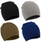 Durio Baby Mütze Jungen Mädchen Unisex Babymütze Kleinkind Wendemütze Jersey Slouch Beanie Mütze Infant Hut 4er Pack Farbmischung Dunkelgrau braun Marineblau schwarz 1-4 Jahre