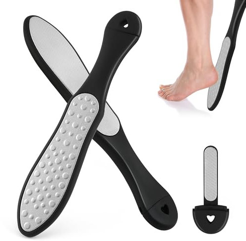 Limes pour pieds Râpe Pied 3In1 Lime Pieds à Double Face Fichiers de pied Rapeuse Pied Outils de Pédicure en Acier Inoxydable pour Enlever la Peau Morte, Soin Pied