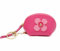 Portachiavi design floreale in pelle di alta qualità, da donna e ragazza, con cerniera e anello portachiavi, dimensioni compatte, Rosa, H7*L10*B5