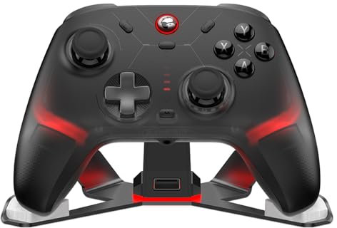 GameSir Cyclone 2 Multiplatform Wireless Controller- TMR Electromagnetic Joysticks&Hall Effect Switch triggers,6-axis Gyro Gaming Controller for Switch/PC/iOS/Android/Steam (Shadow Black Bundle)