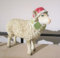Generisch Winterschaf Schaf mit Mütze aus Polyresin Dekoration Weihnachten Weihnachtsdeko Figur Tier 15,5 cm hoch