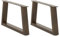 vidaXL Esstisch Beine V-Form 2 Stück Naturstahl 50x(30-31,3) cm Stahl, Bein für Tisch, Esszimmertischbein, Tischbein für Esstisch