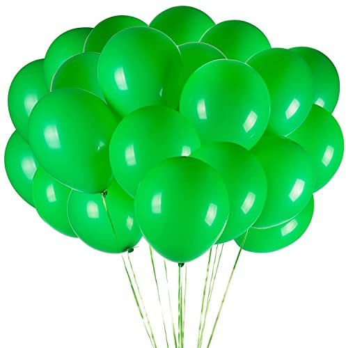 Luftballons Grün - 100 Stück 30 cm / 12 zoll Helium Ballons - Grün Latex Luftballon für Geburtstag, Hochzeit, Babyparty, Halloween Oder Weihnachten party Deko