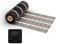 Elektrische Fußbodenheizung: Zweiader-Heizmatte WARMON CLASSIC 150 W/m² mit Thermostat AC3082H analog, schwarz, Mattengröße:2 m²