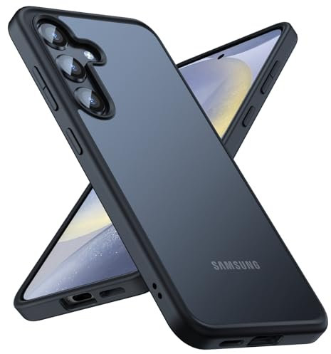 Premium Hülle für Samsung Galaxy S24 Plus – Robust, stoßfest & stilvoll! Airbag-Technologie für Schutz auf Militärniveau. Kratzfest, griffig & sorgt für höchsten Komfort (Schwarz, Samsung S24 Plus)