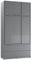 URBNLIVING 240cm Sliding Door Wardrobe with 6 Doors & 4 Drawers, Freestanding Bedroom Closet with Hanging Rail & Storage, Engineered Wood, 120cm Wide, Modern Design