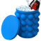 Cubo de Hielo Silicona 2 en 1 Ice Cube Maker, 2 Piezas Magic Ice Cup Doble Cámara con Tapa, Portátil, Liberar Presion, 120 Cubitos Mini,Food Grade, BPA Free, para Cocktail, Whisky y Fiesta
