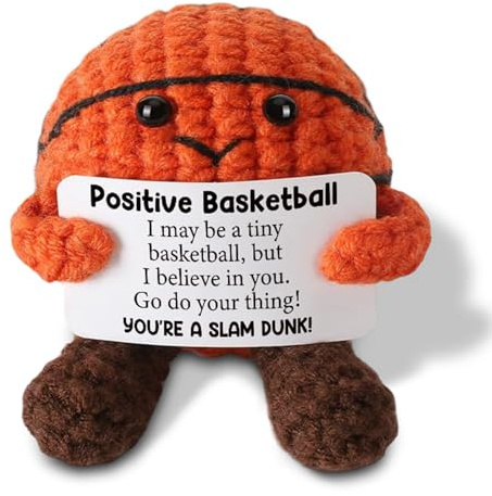 Leseogye Basketball Geschenke Kuscheltier, Glücksbringer für Basketballfans, Stoff Basketball Positive Geschenke für Desktop & Auto Deko, Weiches & Tragbares Fan Geschenk für Erwachsene