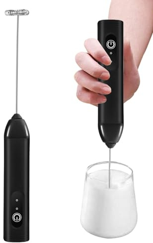 Mélangeur à café rechargeable par USB – Mousseur à lait portable, fouet de cuisine portable, outil léger pour latte, chocolat chaud, shakes à la maison, café, voyage