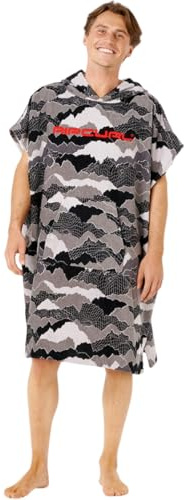 Rip Curl 2026 Männer Fun Times Kapuzen- Poncho -Handtuch 01KMTO Black/Grau