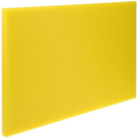 BCOATH Planche à Découper en Pe Anti-dérapante et Résistante à L'usure, Planche à Découper Maison Jaune pour Cuisines et Restaurants, 38x28x1,8cm