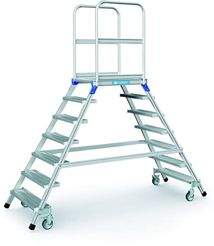 ZARGES Podesttreppe, beidseitig 7 Stufen Z600