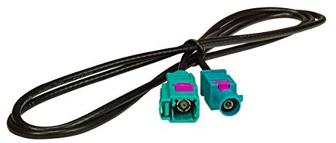 tomzz Audio 1600-010 Fakra Antennen-Verlängerung 1m 100cm Fakra (M) Stecker auf Fakra (F) Buchse Kabel RG174 Typ Z codiert