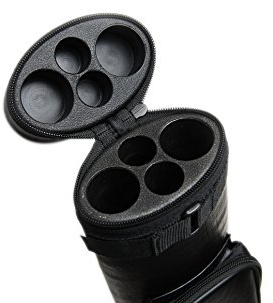 HAN'S DELTA 2x2 Hard Pool Cue Billiard Stick Carrying Case, (Several Colors Available) (Black Oval)