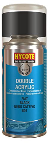 Hycote Double Acrylic Aerosol Car Spray Paint, Fiat - Black, 150 ml