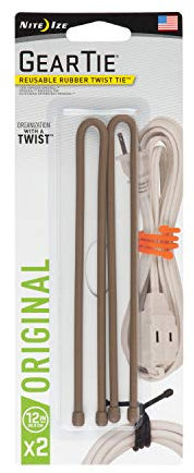 Gear Fascetta in Gomma Twist Ties-Brown, Unisex, Rubber Twist, Brown, N/A