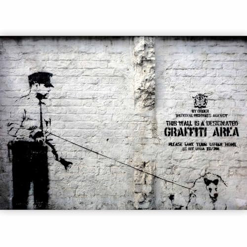 Fototapete murando 350x256 cm Vlies Tapeten Wandtapete XXL Moderne Wanddeko Design Wand Dekoration Wohnzimmer Schlafzimmer Büro Flur Banksy Graffiti Streetart h-A-0042-a-a