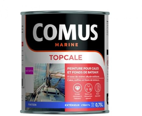 TOPCALE COMUS Peinture pour cale, pont et fond/Monocomposant Gris Perle 0.75Litre