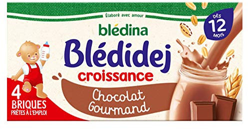 Blédina Blédidej Croissance, Chocolat Gourmand, dès 12 Mois, 4 x 250ml
