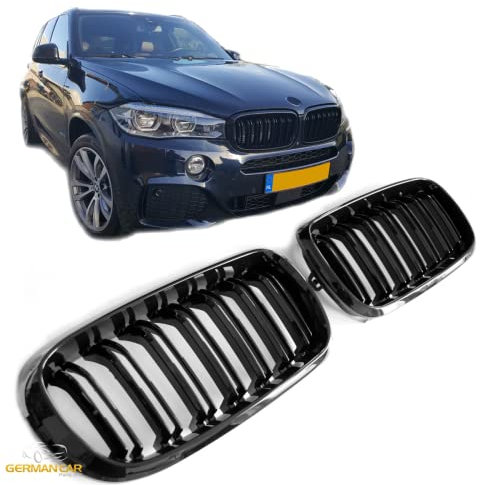 GCP PASST FÜR X5 X6 F15 F16 SPORT KÜHLERGRILL DOPPELSTEG GRILL GLANZ SCHWARZ
