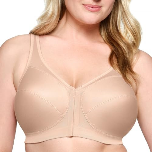Glamorise Full Figure Plus Size MagicLift Front-Close Posture Back Bra Wirefree #1265