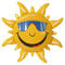 W WIDMANN MILANO Party Fashion 2390S - Aufblasbare Sonne, 60 cm, Dekoration, Beach Party