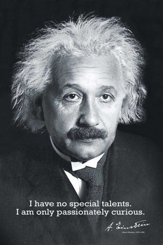 Empire 602558 Albert Einstein - Curiosity - Plakat Druck Poster Prints, 61 x 91.5 cm