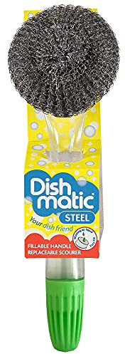 2 x Dishmatic Steel Scourers for cleaning BBQ's, Grills, Hot Plates, Steel Pots & Pans