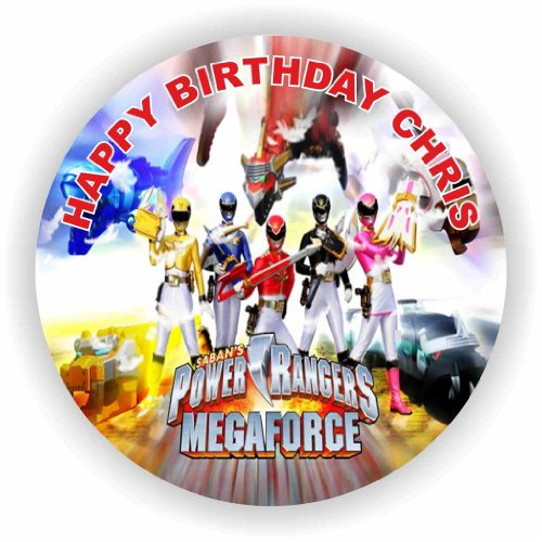 Birthday Bazaar Power Rangers Mega Force Cake Topper : A4 Rice Paper