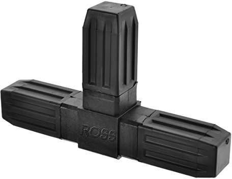 Premium Durable Square Tube Plastic Connectors with Rerinforced Steel Centre, Joints for Steel Tube 3 Way Flat 25 x 25mm No Welding Required
