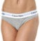 Calvin Klein Damen String Thong Unterwäsche, Grau (Grey Heather), XS