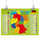 nikima - Kinder Lernposter Deutschland mit Bundesländern - Plakat für Kindergarten Schule Schulanfang Schuleintritt Einschulung Kinderzimmer Deutschlandkarte - Größe DIN A3-420 x 297 mm