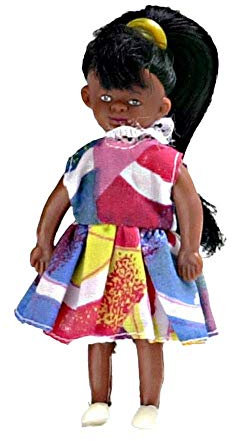 Aztec Imports Puppenhaus Miniatur 1:12 Maßstab People Schwarz Little Sister Girl
