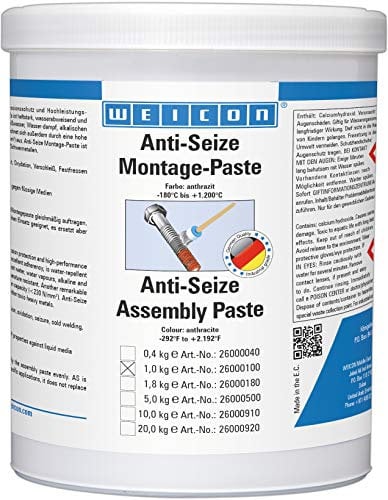 WEICON Anti-Seize Montagepaste 1 kg hitzebeständiger Schutz gegen Korrosion, Festfressen und Verschleiß