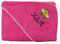 Wolimbo Kapuzenhandtuch personalisiert mit Namen und Motiv - pink - 100x100 cm - für Baby und Kinder