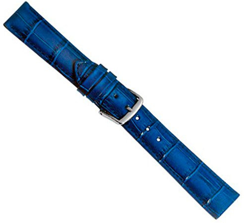 Herzog Uhrenarmband Kalbsleder Kobaltblau 20354S, Stegbreite:20mm