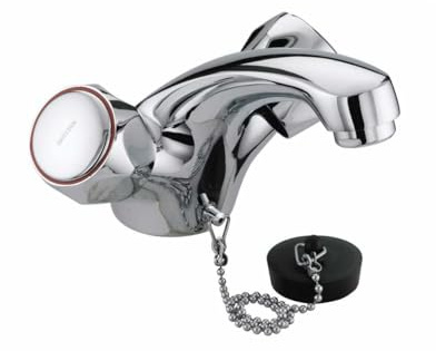 Bristan Club Bathroom Taps, Chrome Basin Mixer tap, VAC BASNW C MT | With plug and chain, Matching bath taps available