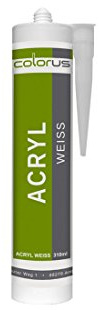 Maleracryl Bauacryl Fugendichtmasse weiß 5 x 310 ml Acryl-Dichtstoff | Weiße Acryl-Dichtmasse im 5er-Gebinde – zum Verfüllen von Fugen und Anschlüssen beim Malern und Renovieren