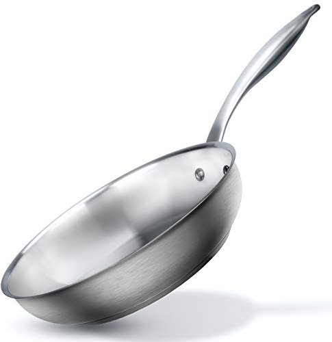 Duxtop Professional Stainless Steel Fry Pan, Induction Ready Cookware with Impact-bonded Technology, 9.5 Inches