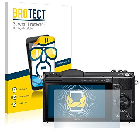 BROTECT (2 Stück Schutzfolie für Sony Alpha 5000 (DSLR-A5000) Displayschutz Folie Made in Germany, Ultra-Klar
